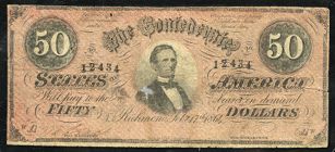 Confederate fifty dollar bill
